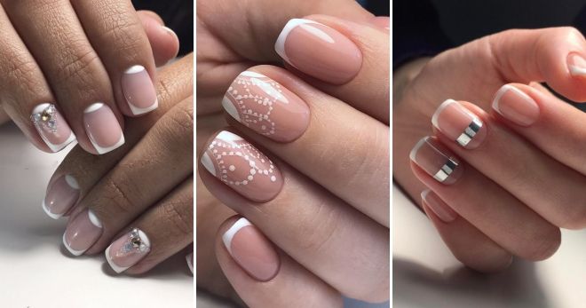 Fashionable French manicure 2019 for short nails fashion