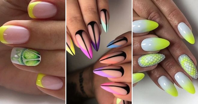 Bright French manicure 2019 options