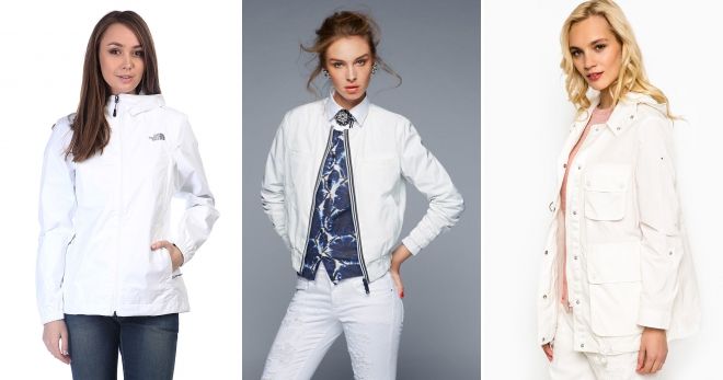 Ветровки 2019 - модные цвета белый