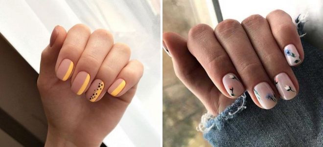 easy spring manicure for short nails