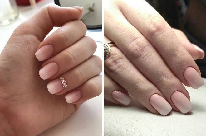 beige ombre manicure