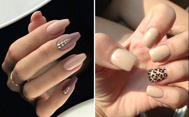 trendy beige manicure 2018