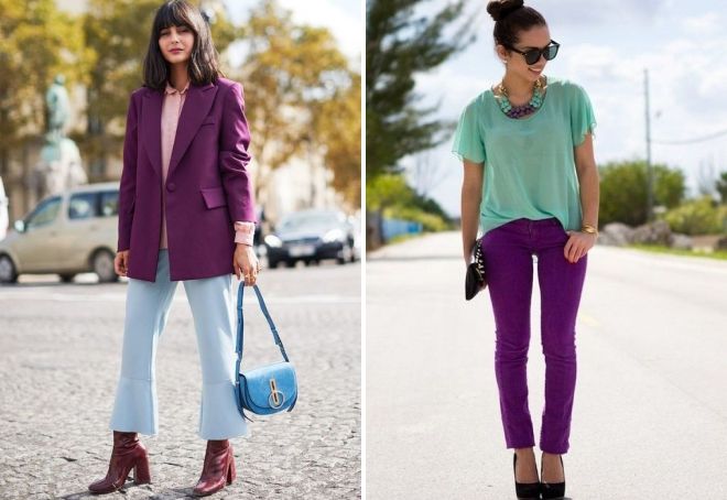 Purple color in clothes