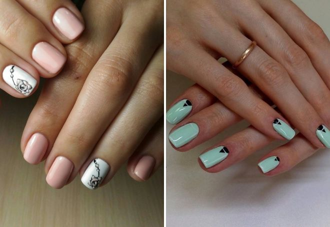 classic manicure for short nails