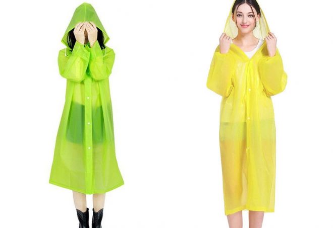 neon raincoat