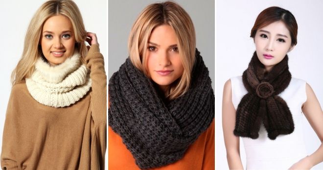 Вязаные шарфы 2018-2019 - модные тенденции