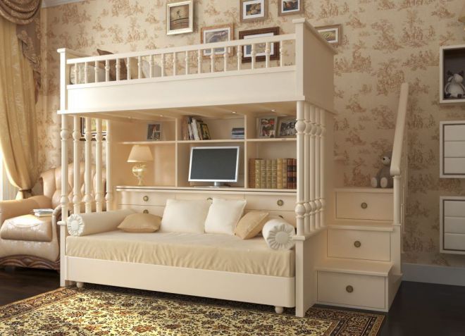 детская комната для мальчика в классическом стиле