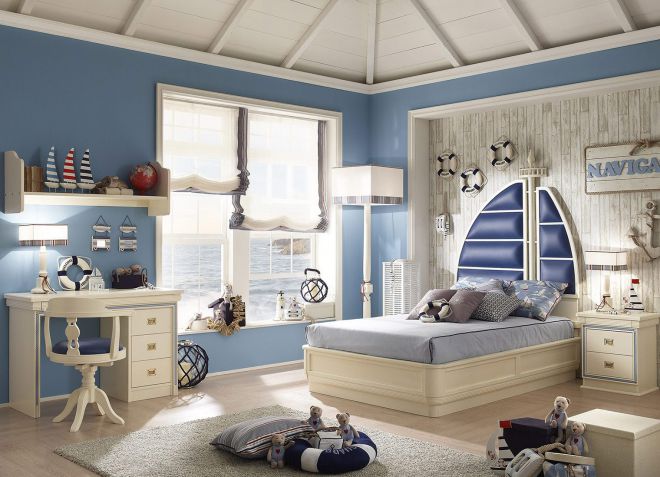 детская комната в морском стиле для мальчика