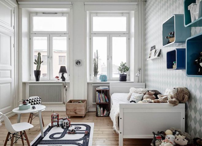 детская комната для мальчика в скандинавском стиле