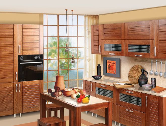 деревянные фасады для кухни