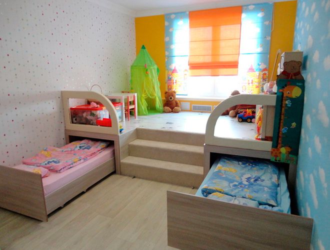 H3 угловая мебель для детской комнаты  подиум