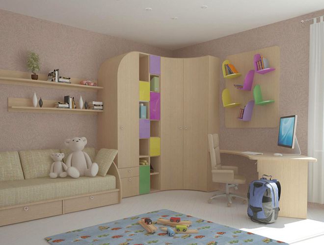 детская мебель для небольшой комнаты шкаф распашной