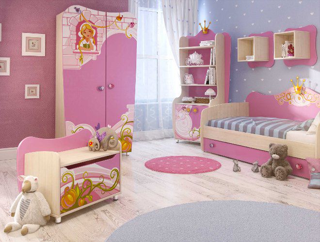 мебель для детской комнаты для девочки принцесса