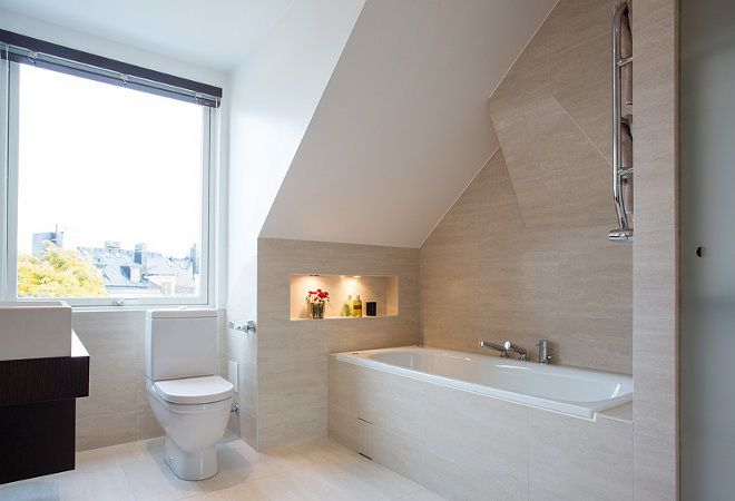 дом с мансардой ванной минимализм