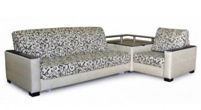 Угловой диван со спальным местом и столиком
