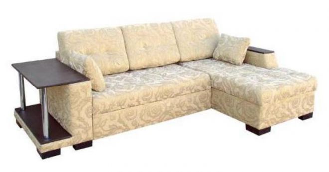 Угловой диван со спальным местом и столиком