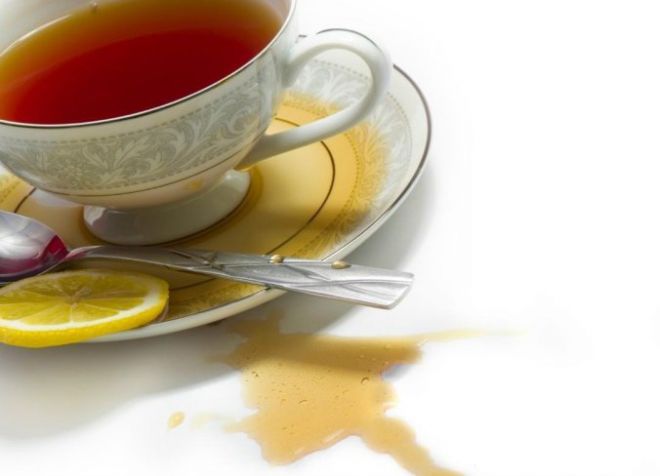 как отстирать пятна от чая