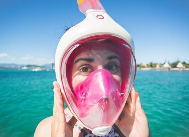 маска шлем для плавания под водой