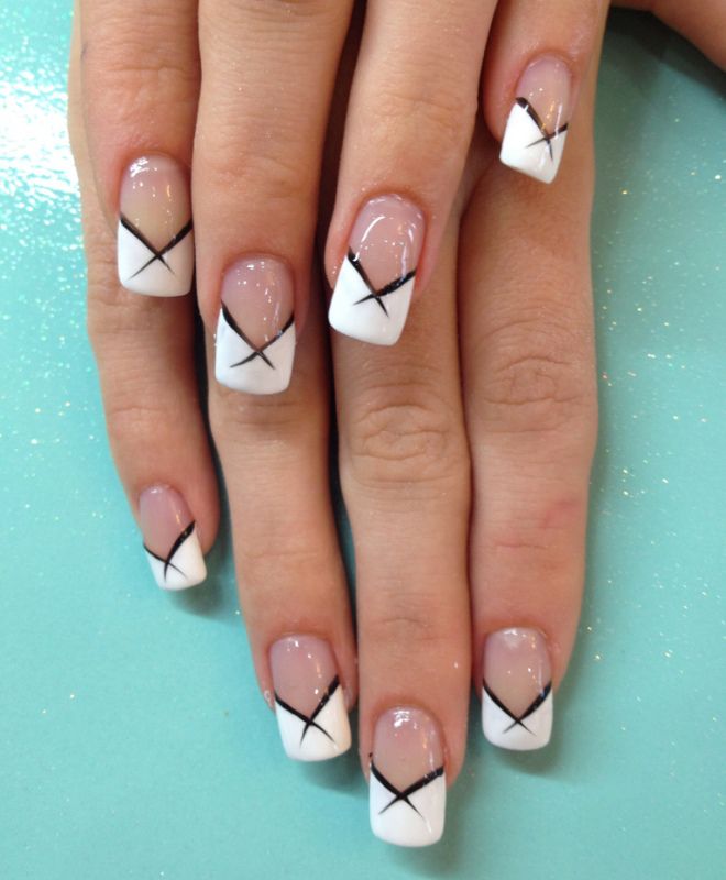 French manicure on long nails