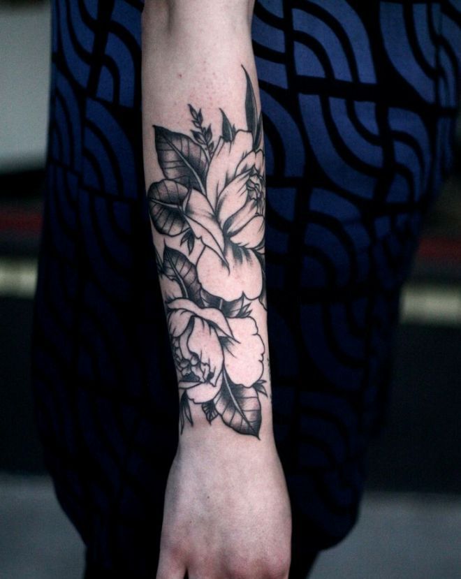 Татуировки цветы два