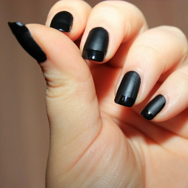 Black french manicure times