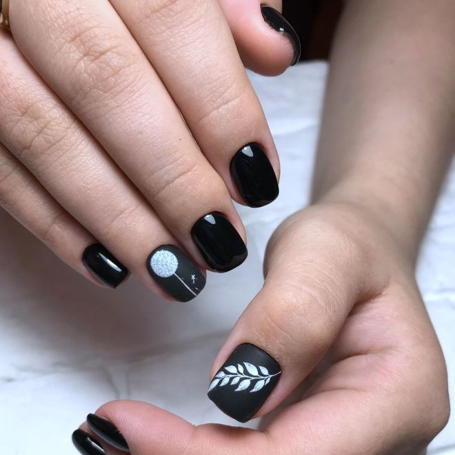 New black nail designs ten