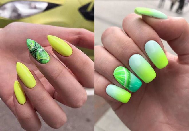 fruit manicure for long nails