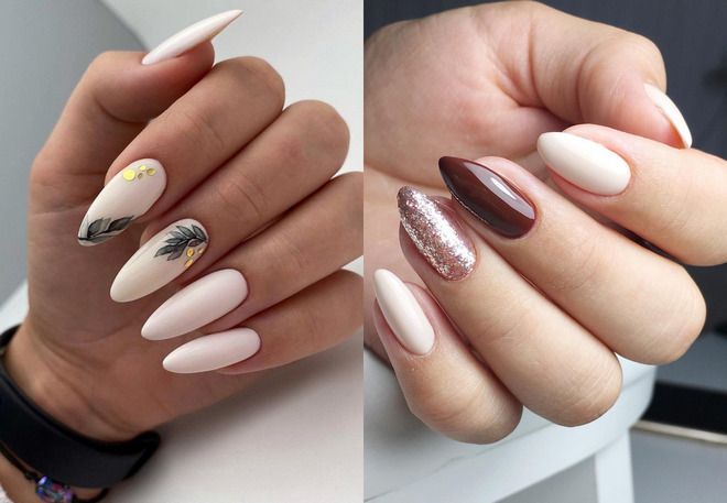 beautiful manicure for long nails almond shape