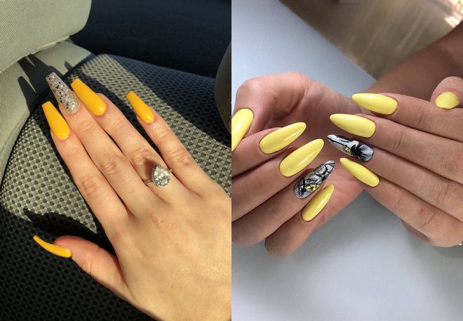 summer manicure design for long nails