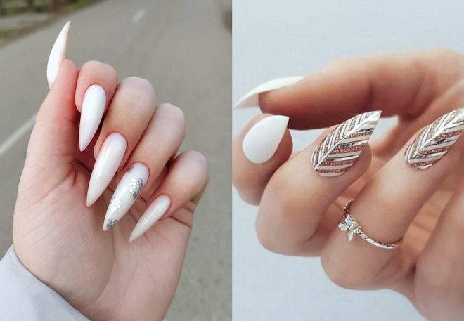 manicure ideas for long sharp nails
