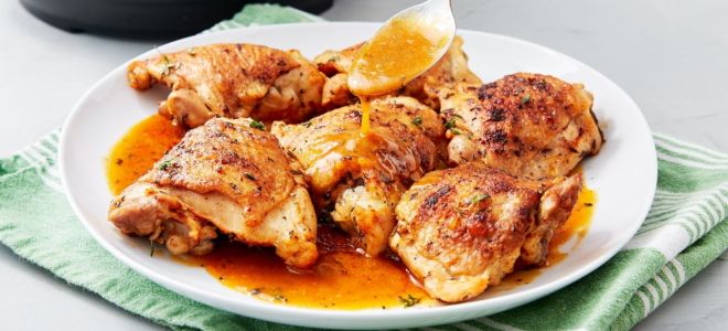 куриные бедра в медовом соусе на сковороде