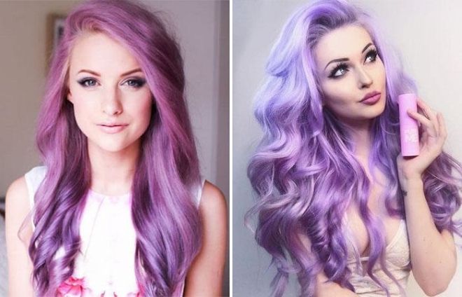 кому подходит фиолетовый цвет волос