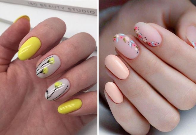spring manicure design for short nails