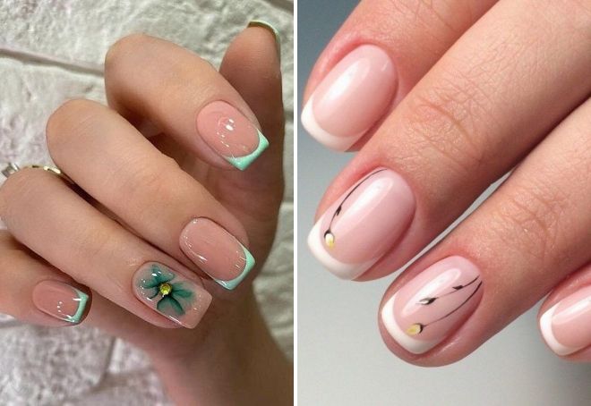 spring manicure French for short nails