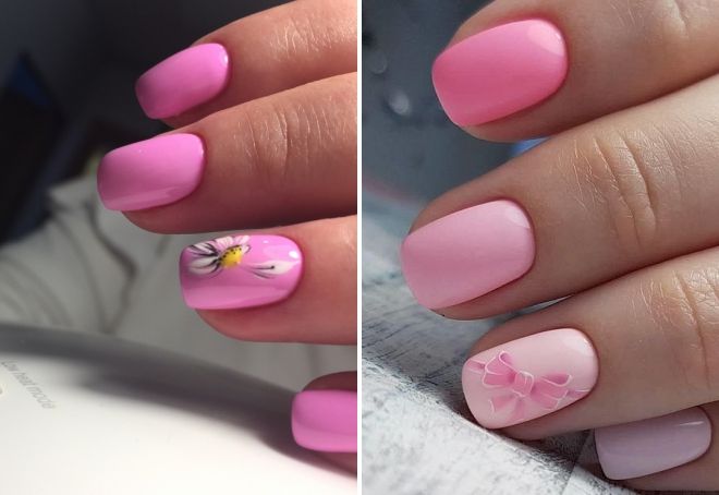 simple spring manicure for short nails