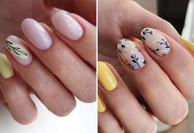 spring manicure for short oval nails