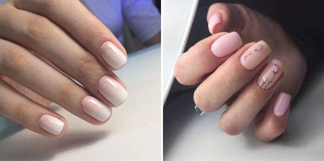 classic summer manicure for short nails