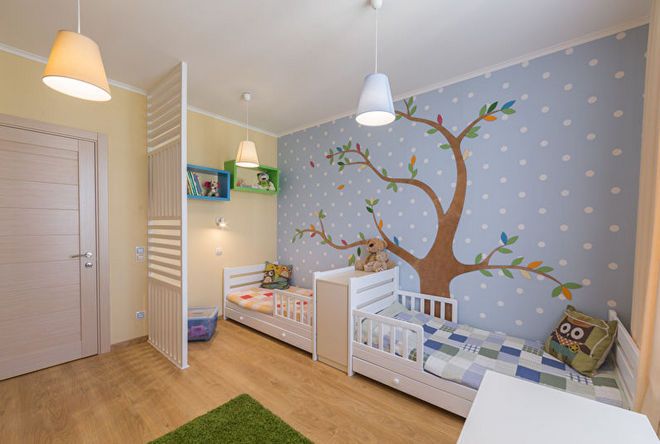 Дизайн детской комнаты для разнополых детей