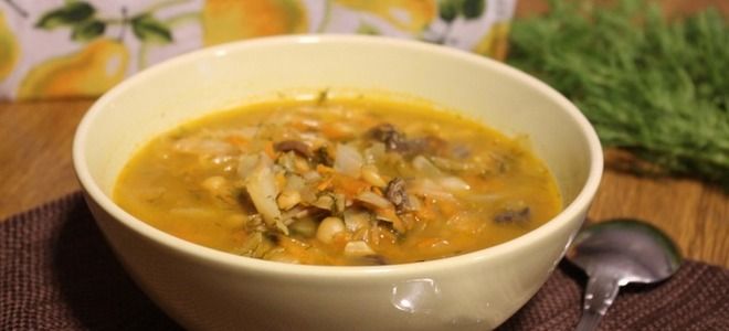 гороховый суп с грибами