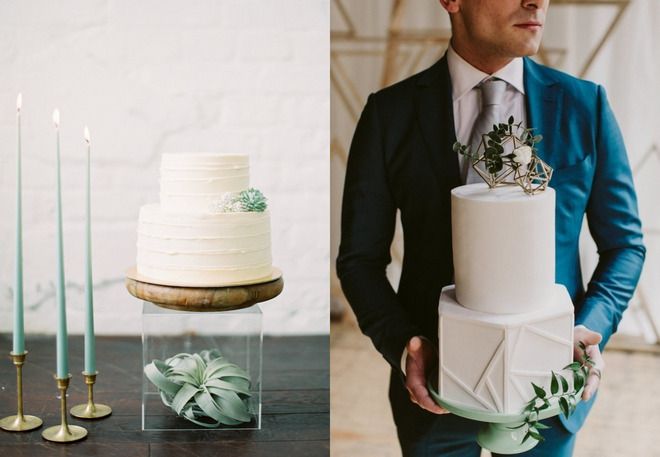 простой двухъярусный свадебный торт