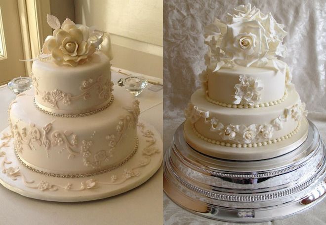 оформление свадебного двухъярусного торта