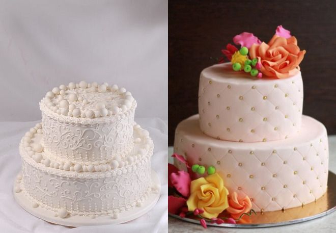 небольшой свадебный двухъярусный торт