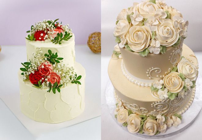 дизайн торта на свадьбу двухъярусный