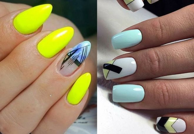 abstract manicure for summer