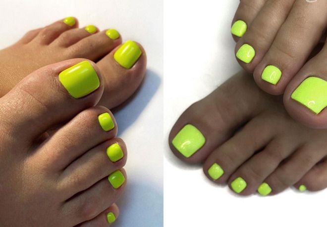 кислотно зеленые ногти