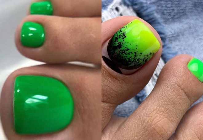 ярко зеленые ногти