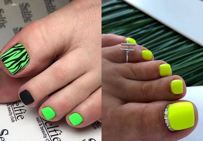 неоновые зеленые ногти