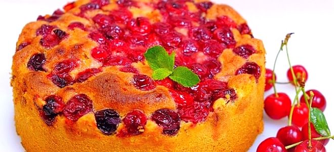заливной пирог с ягодами в духовке рецепт