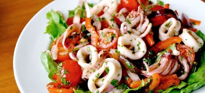 постный салат из кальмаров рецепт