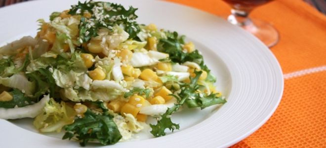постный салат с кукурузой